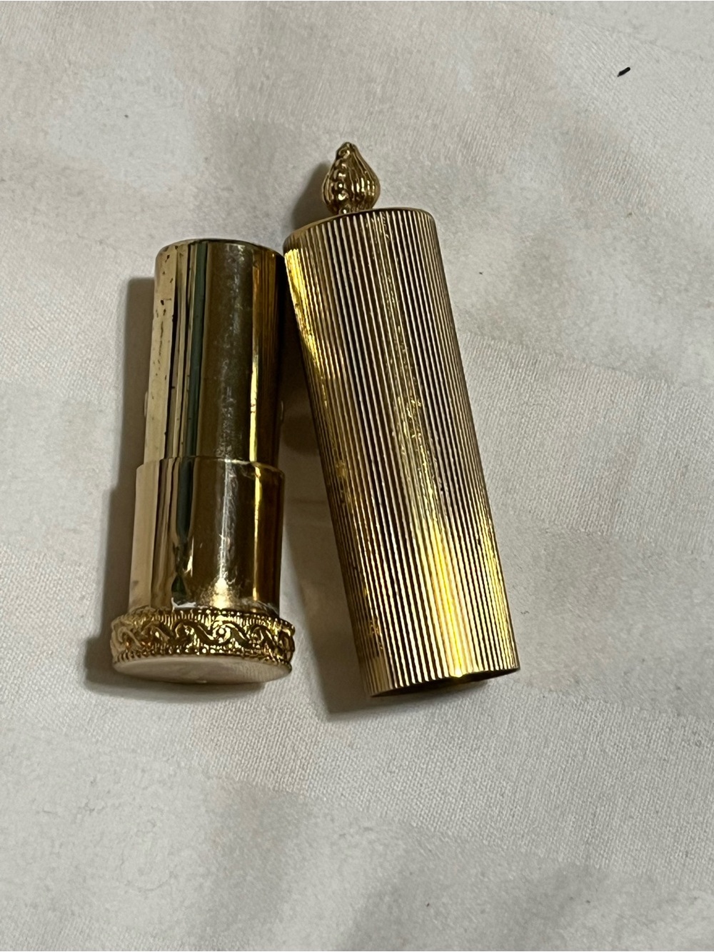 Gold Metal Women’s Lipstick Case - Decorative Luxury Finish